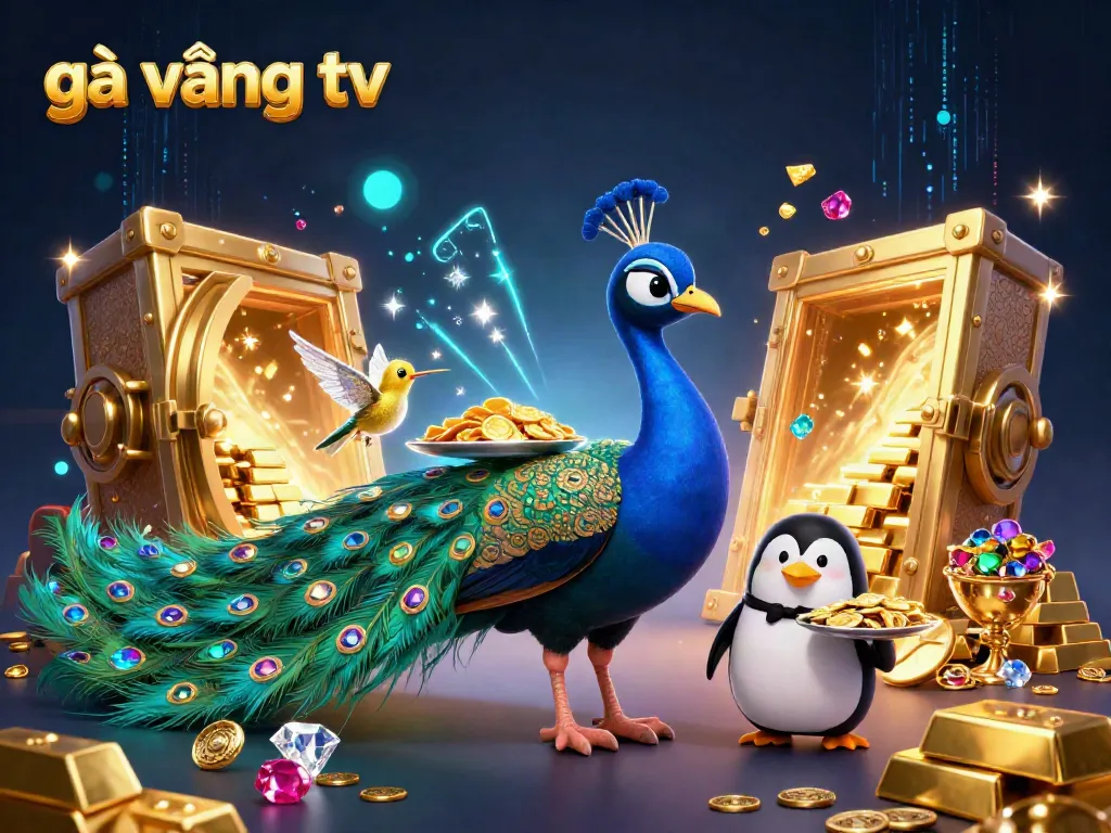 Experience the thrill of gà vàng tv with a vibrant, packed casino scene filled with riches.