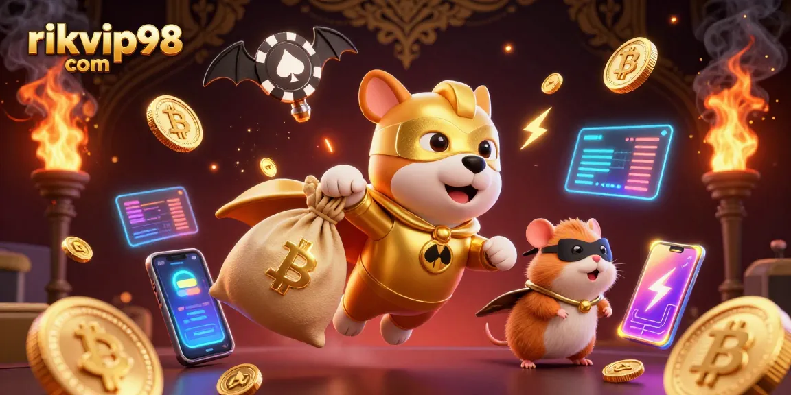 Experience exciting gameplay at rikvip98 com with a vibrant illustration of casino adventures!