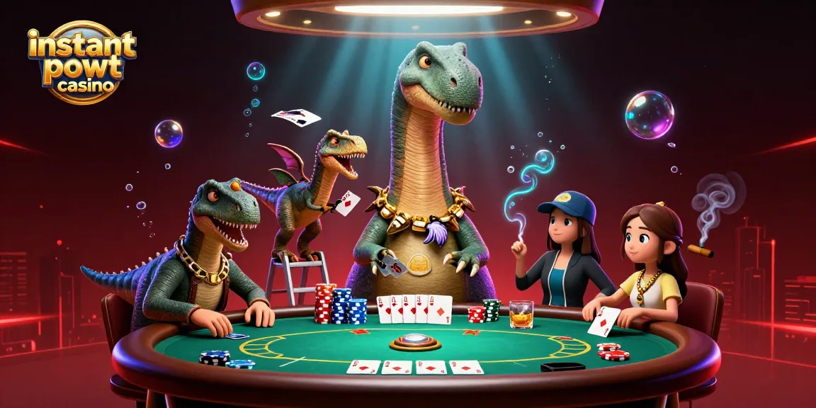 Experience the excitement of an instant payout casino with a fantastical 3D brontosaurus and clever raptor.