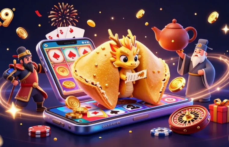 Experience the excitement of ok9 with golden coins erupting from a smartphone amidst dynamic casino heroes.